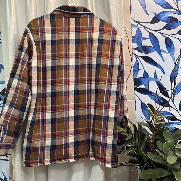 Men’s Vintage Plaid Clydesdale Reidbord Bross Heavy Shirt Fleece Size Large - Picture 5 of 6